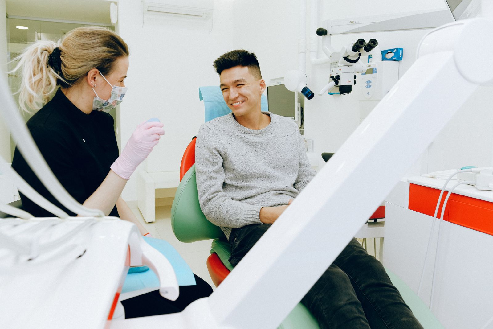 man in dentist chair 